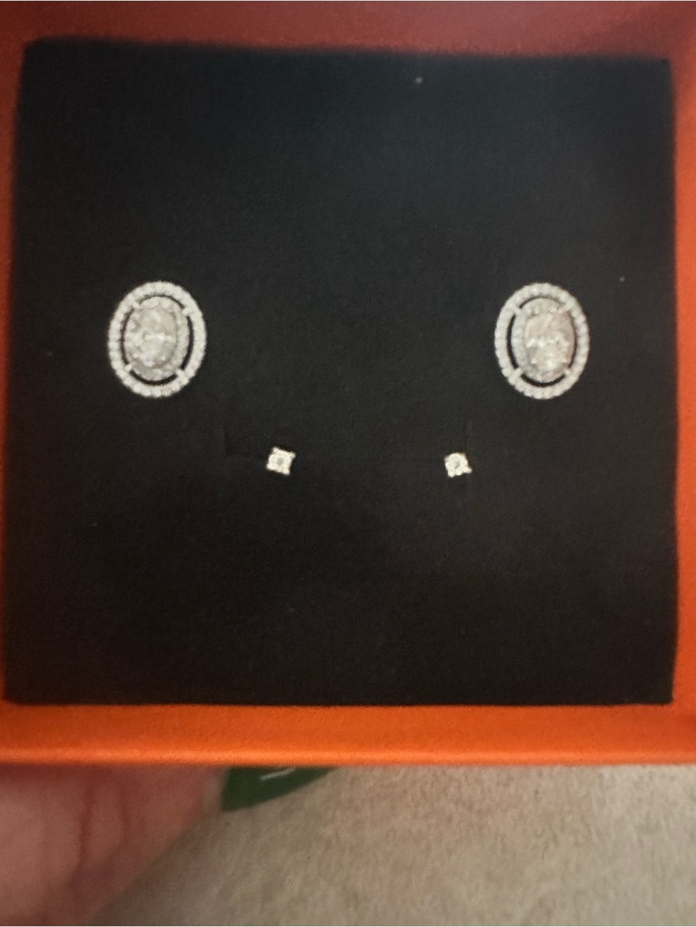 Moissanite Halo and Solitaire Stud Earring Set - 925 silver